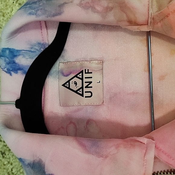 UNIF tie dye moto jacket and skirt set size L rare - Picture 2 of 6